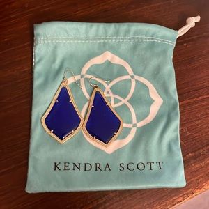Kendra Scott earrings - Gold and royal blue